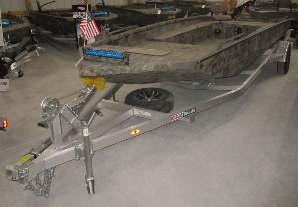 New Excel 2072 Viper Duck Boat dual gun box EzTrac Aluminum Bunk ...