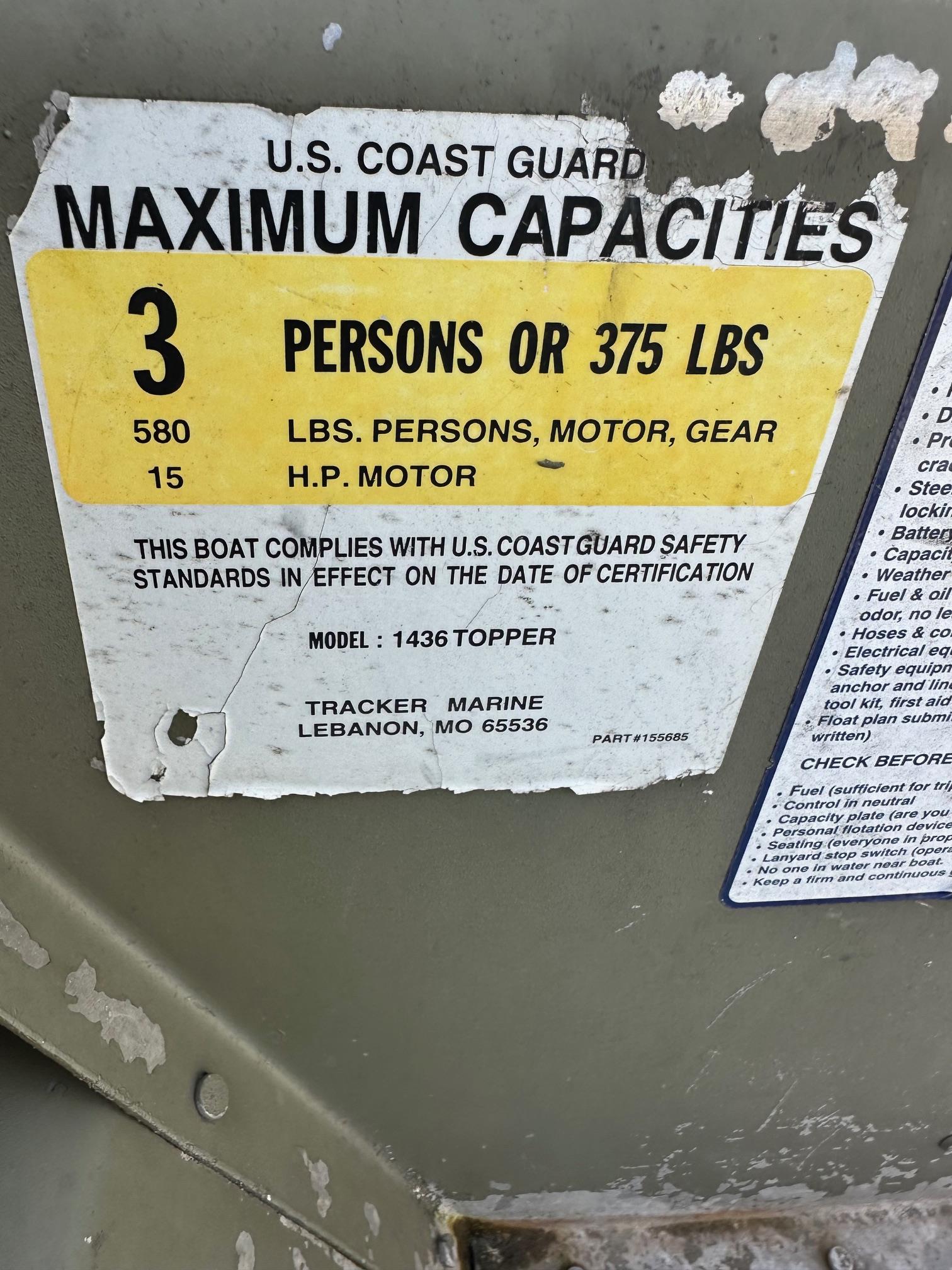 Used 2010 Tracker Boats Tracker 1436 Jon Boat Trailer for sale in