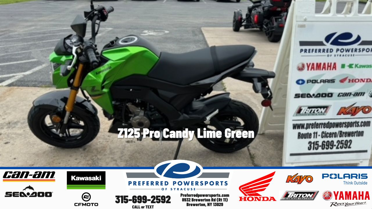 New Kawasaki Z125 Pro Candy Lime Green 2024 for sale in Brewerton