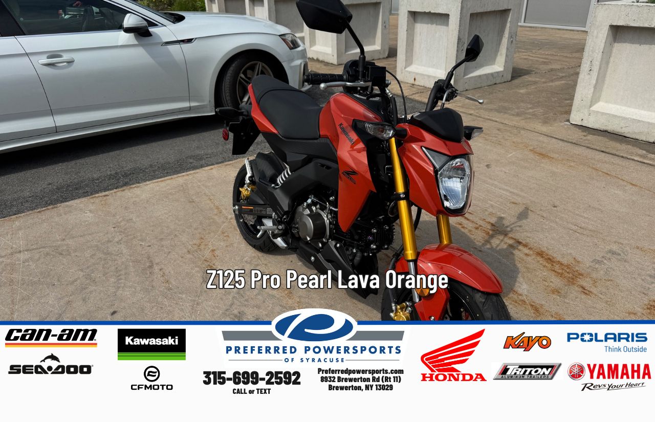 New Kawasaki Z125 Pro Pearl Lava Orange 2025 for sale in Brewerton