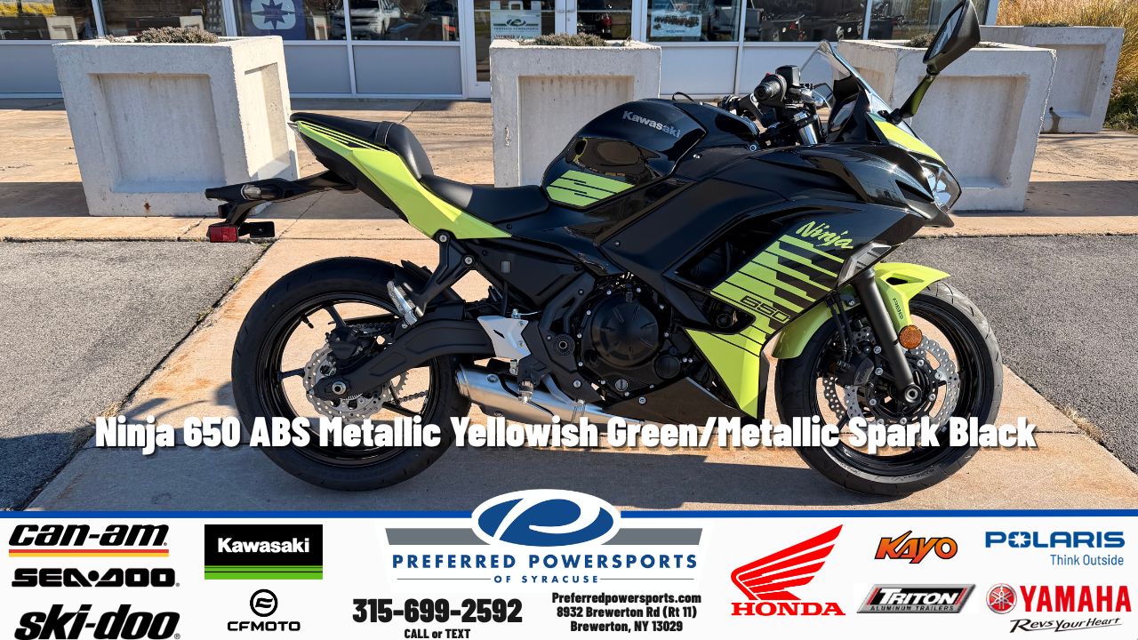 New Kawasaki Ninja 650 ABS Metallic Yellowish GreenMetallic Spark