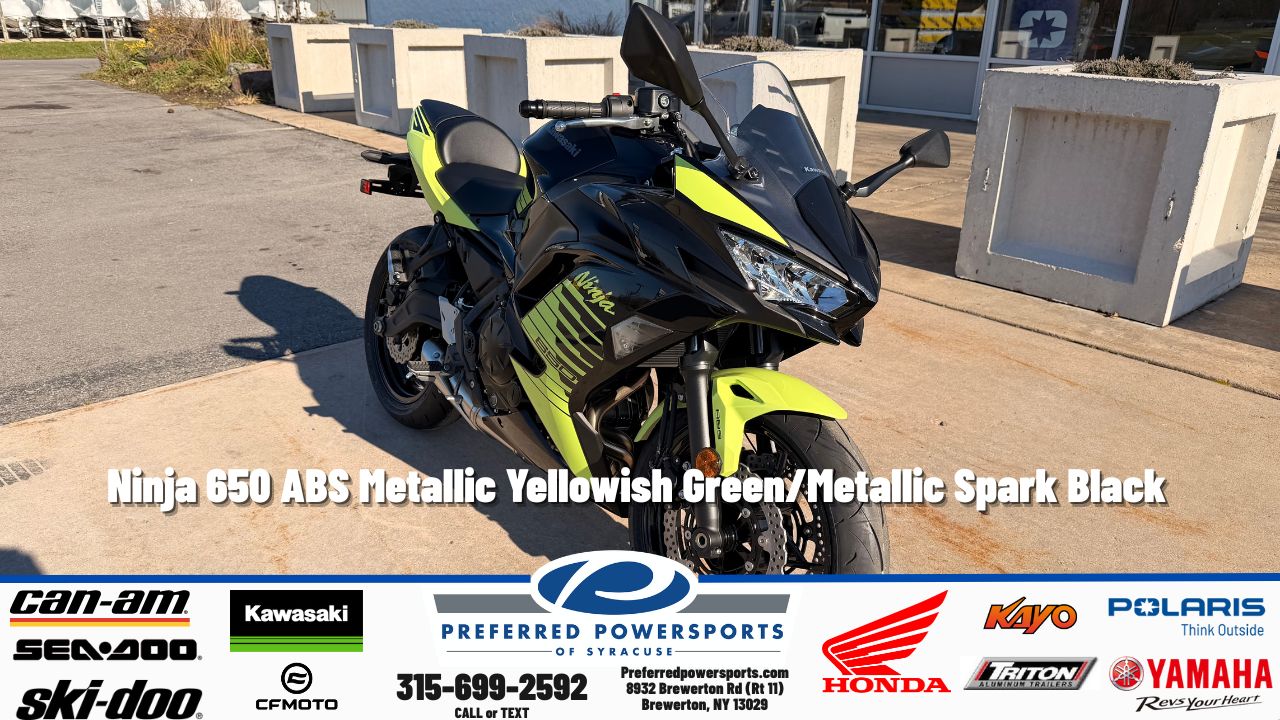 New Kawasaki Ninja 650 ABS Metallic Yellowish GreenMetallic Spark