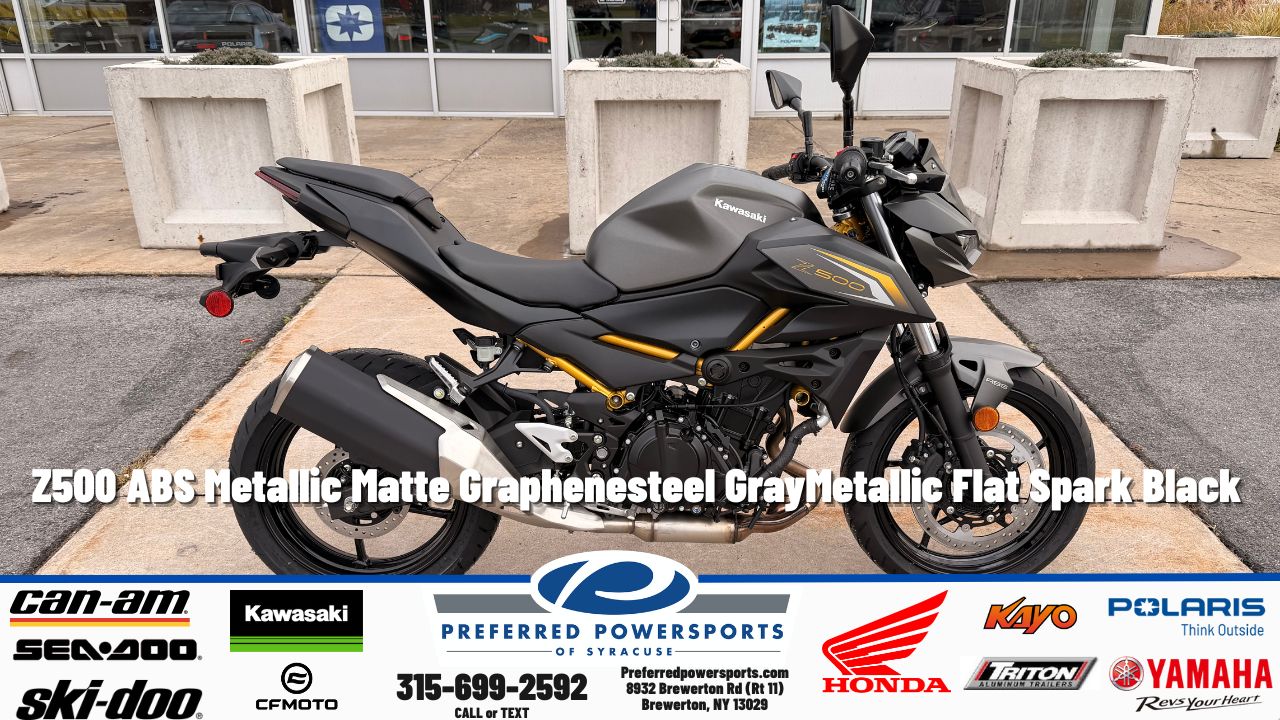 New Kawasaki Z500 ABS Metallic Matte Graphenesteel GrayMetallic