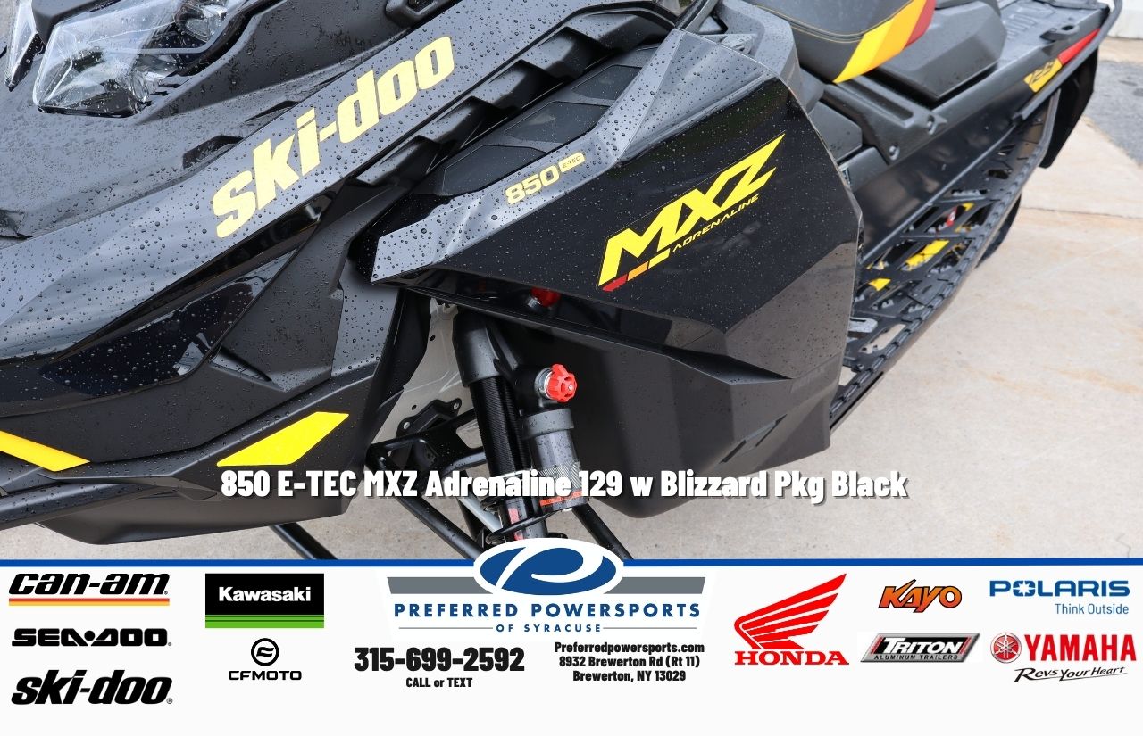 New SkiDoo 850 ETEC MXZ Adrenaline 129 w Blizzard Pkg Black 2027