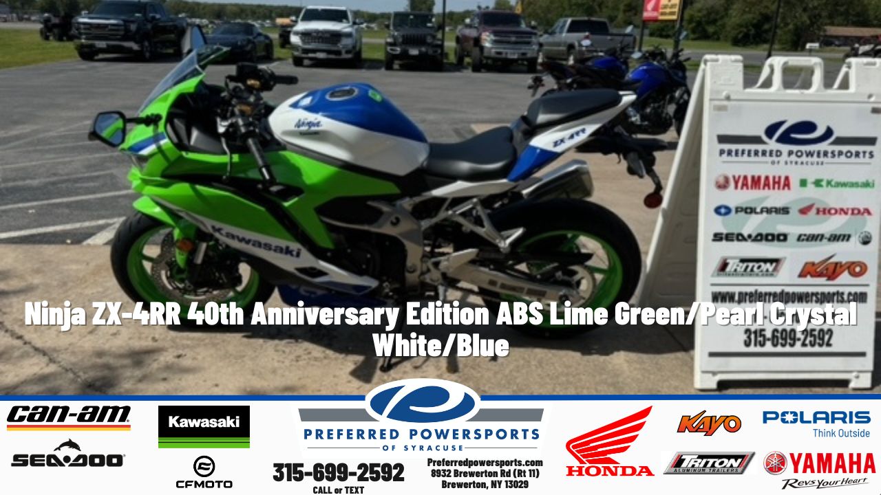 New 2024 Kawasaki Ninja ZX4RR 40th Anniversary Edition ABS