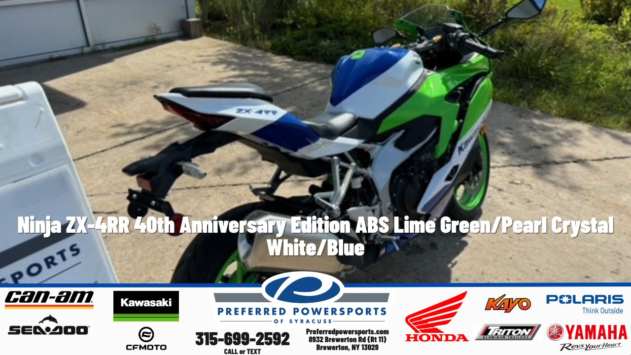 New 2024 Kawasaki Ninja ZX4RR 40th Anniversary Edition ABS