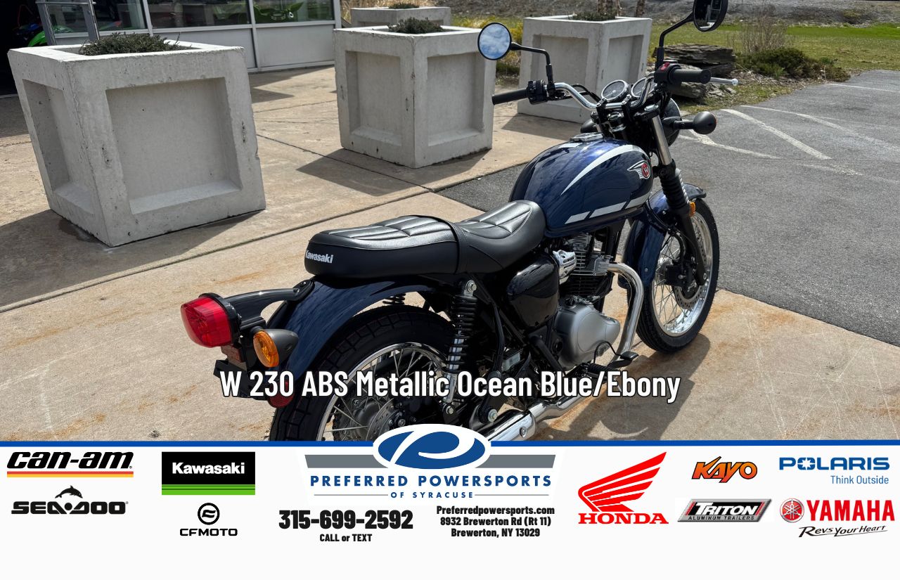 New Kawasaki W 230 ABS Metallic Ocean BlueEbony 2025 for sale in