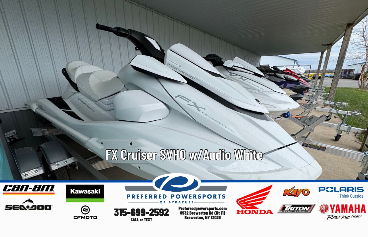 New Yamaha FX Cruiser SVHO wAudio White 2025 for sale in Brewerton
